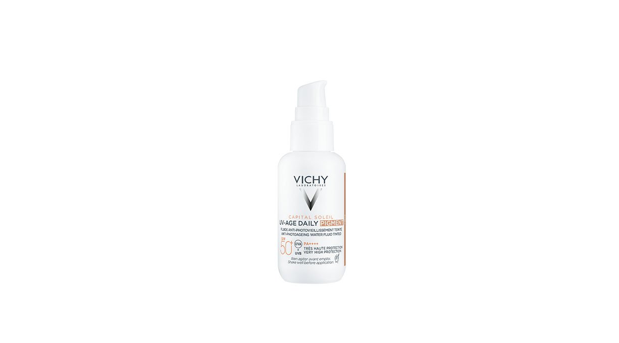 Vichy Capital Soleil UV-Age Daily Fluid przeciw fotostarzeniu się skóry SPF50 koloryzujący