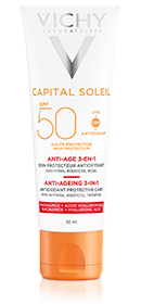 CAPITAL SOLEIL KREM OCHRONNY SPF 50 PRZECIWSTARZENIOWY 3 W 1 OD VICHY