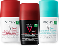 Antyperspiranty Vichy dla kobiet i mężczyzn o długotrwałej ochronie przed poceniem - od 24 aż do 96h