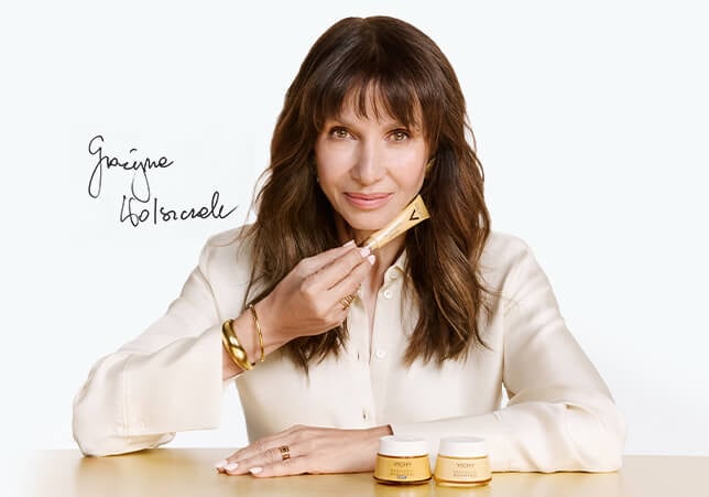 Grażyna Wolszczak z rutyną pielęgnacyjną Vichy Neovadiol