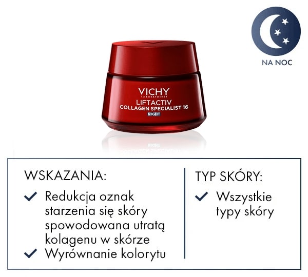 Vichy Liftactiv Collagen Specialist 16 krem na noc przeciwzmarszczkowy