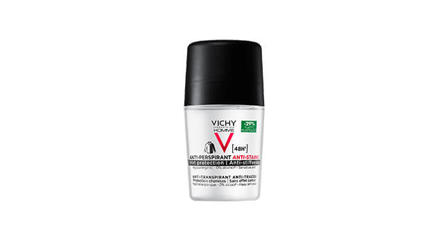 Vichy Homme Deo Roll-On 48h dla mężczyzn przeciw śladom