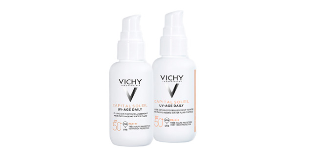Capital Soleil UV-Age Daily Vichy - lekki fluid z technologią Netlock 50+ bezbarwny lub koloryzujący